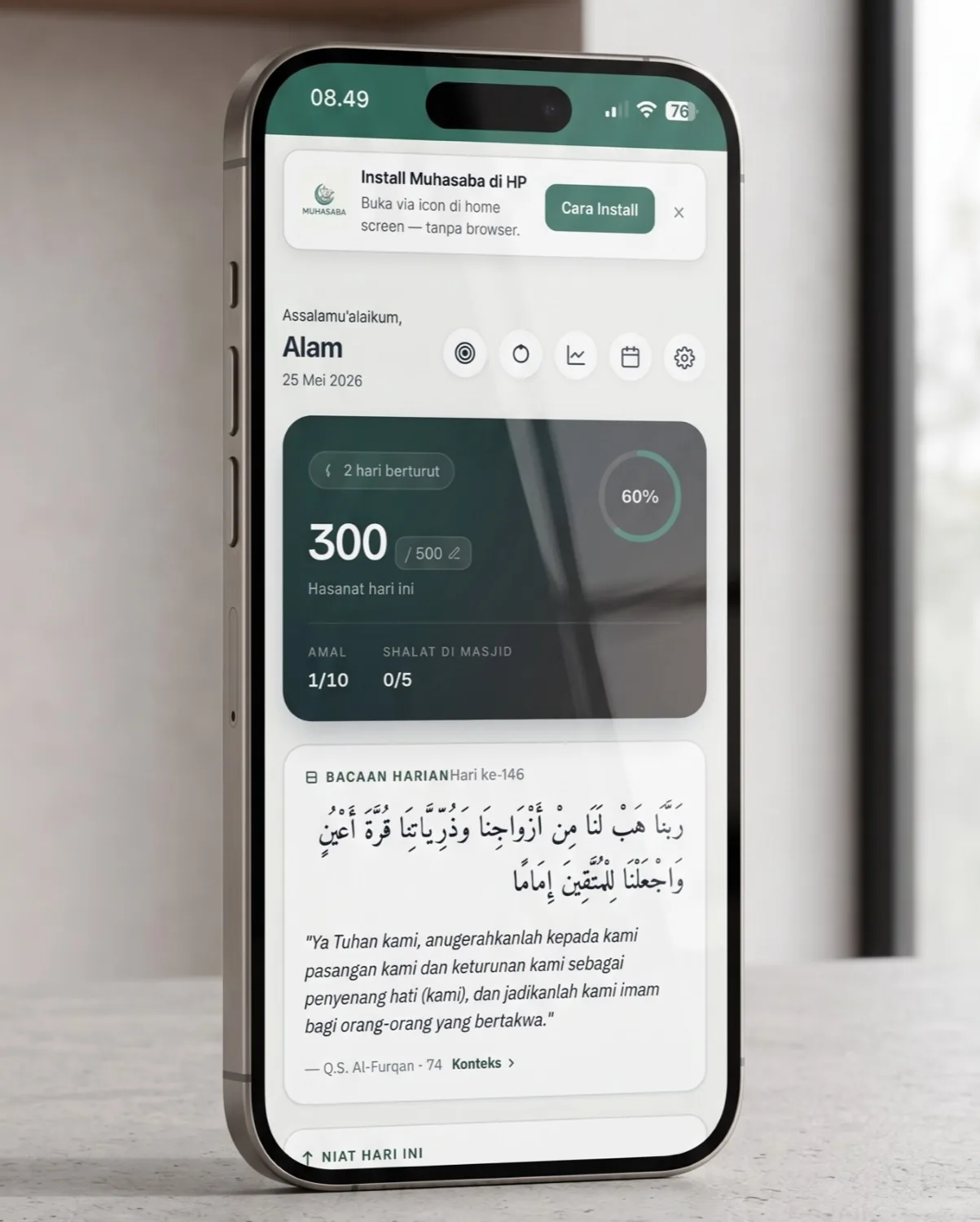 DWT — Tracker Ibadah
