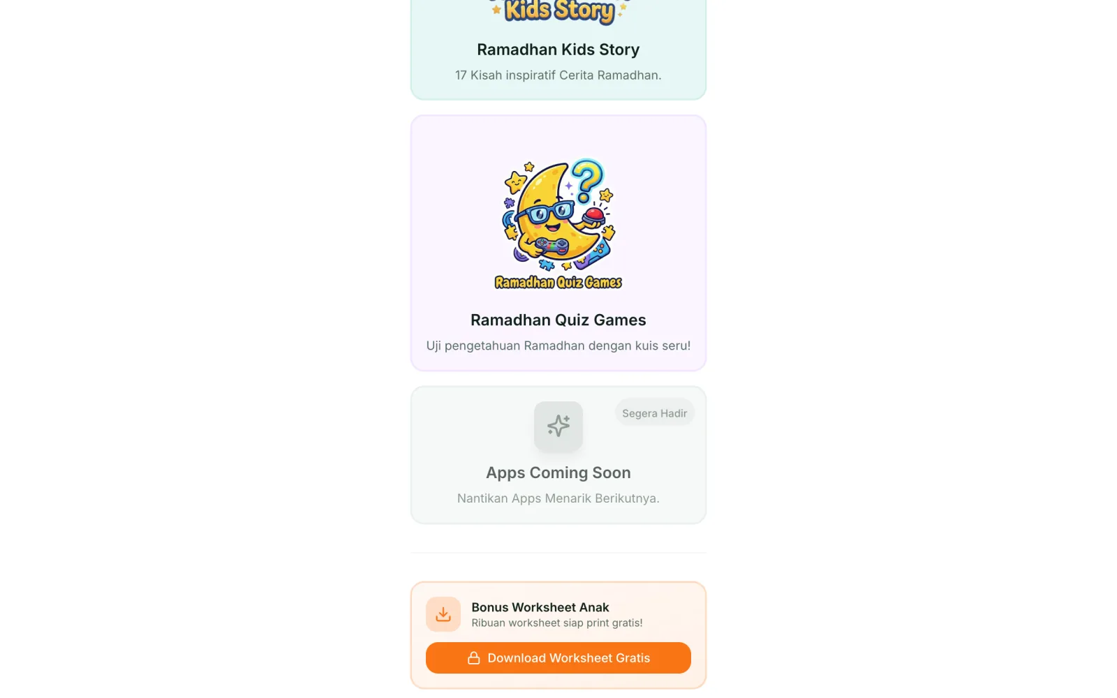 RamaApps Portal — Available + coming soon