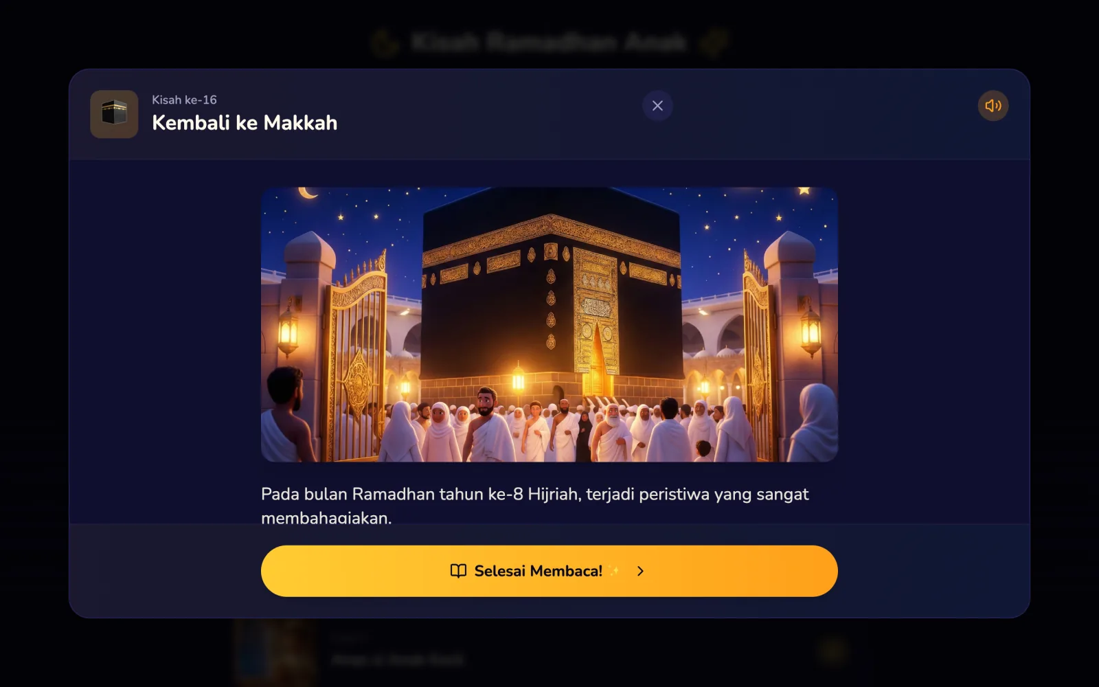 Ramadhan Story Trail — Navigation between stories