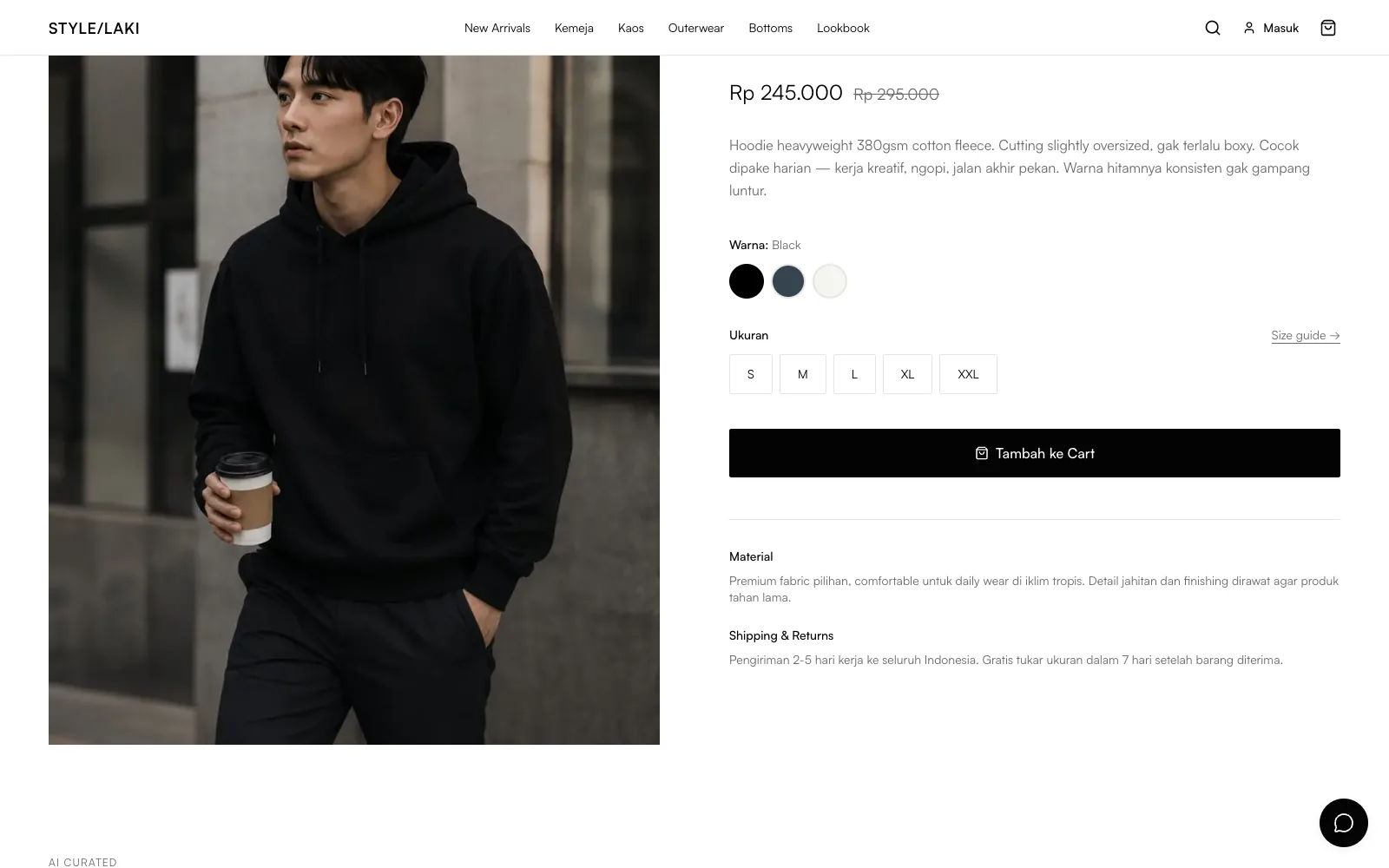 STYLELAKI — Product detail (variants & sizes)
