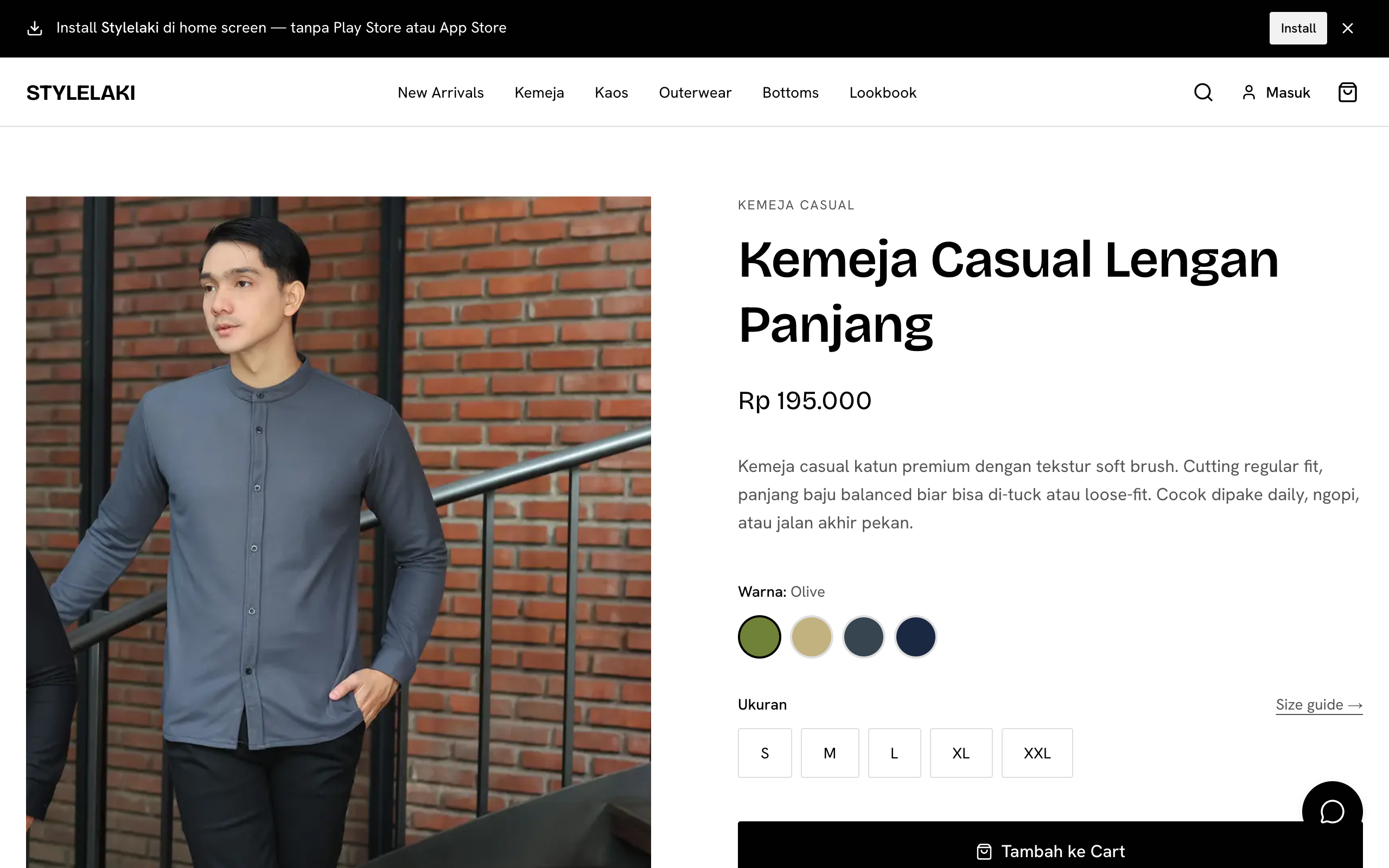 STYLELAKI — Product detail (variants & sizes)